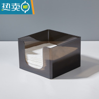 敬平简约方巾纸盒西餐厅咖啡奶茶饭店纸巾盒正方形餐巾纸盒收纳盒 咖啡色 1个