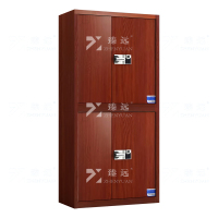 臻远 ZYJJ-80063 保密柜 红木纹分双节智能指纹密码锁 长900*宽420*高1900mm 单位:1台