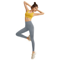 高弹裸感运动套装健身房速干文胸排扣高强度防震瑜伽内衣_16