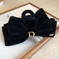 蝴蝶结字母抓夹女大号后脑勺盘发鲨鱼夹子气质发抓头饰高级感发夹送女朋友老婆情人节七夕生日礼物