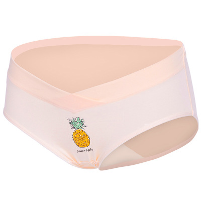 孕妇内裤低腰内衣托腹短裤产妇无痕大码U型三角裤头(三条装)