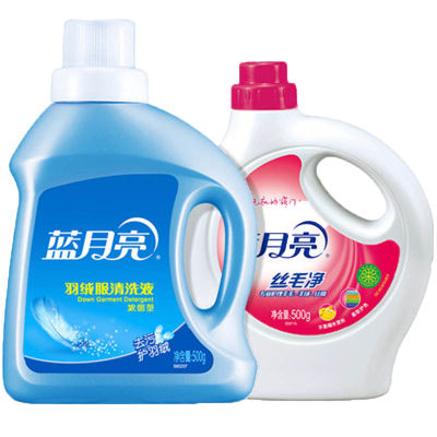 蓝月亮 丝毛净500g*1瓶+羽绒净500g*1瓶