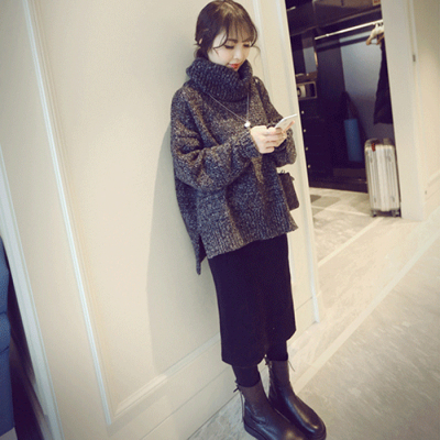 语娄大码女装秋冬季毛衣肥胖妹妹显瘦两件套装裙子胖MM遮肚连衣裙减龄2021大码女装