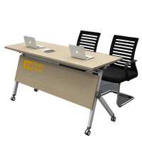 德诚和可折叠板式培训会议桌、学生课桌、双人条形桌1.4米长1400*400*750mmH张