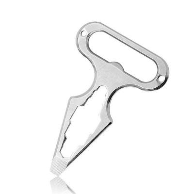 冷弓户外多功能六角扳手螺丝刀撬棒钥匙挂件工具开瓶器改锥