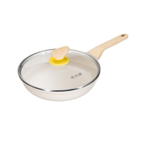 炊大皇炒锅32cm加高锅深少油烟易清洗大尺寸白色炒锅CG32DB