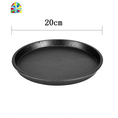 加厚西餐盘铁板烧锅盖不锈钢盖木板竹板底座防烫垫子 20/22/24/26 FENGHOU 内径23钢架