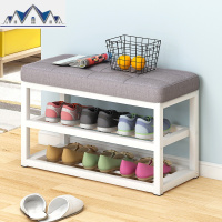 进口换鞋简易储物凳子简约现代可坐式鞋柜鞋架铁艺收纳凳休息凳 三维工匠