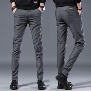 新款加绒男式休闲裤男运动长裤子男士青少年修身弹力裤子男