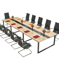 三能(SAN NENG)办公家具会议桌大班台办公家具长桌大型培训桌长方形办公桌椅简约现代