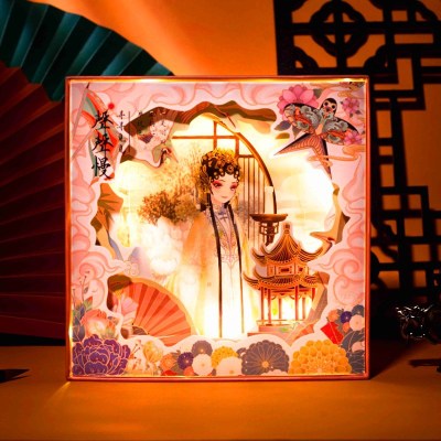 苏宁优品-同学录手账本礼物生日礼物女送女朋友礼物送男朋友礼物送闺蜜古风手帐本灯箱礼盒套装国风可爱少女ins简约复古日