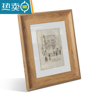 敬平欧式创意小相框摆台挂墙6 7 8 10寸5七寸六 A4洗照片做成相框摆件 柚木色 B5摆台[18.2*25.7cm]