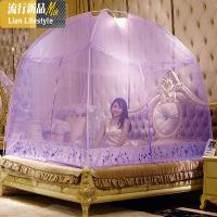 配送风扇 蒙古包蚊帐三开1.8m床双人有底1.5米拉链1.2m学生宿舍 三维工匠