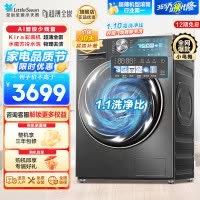 小天鹅(Little Swan)10KG滚筒洗衣机 全自动洗脱一体 小乌梅TG100SC83 超薄变频水魔方1.1洗净比