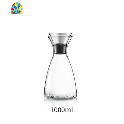 璃凉水壶北欧风格 可高温花茶壶冷水壶果汁壶家用可放冰箱 FENGHOU C直升壶小号1100ml