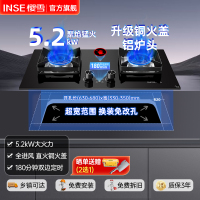 樱雪(INSE)燃气灶 家用大火力 天然气 灶双灶台嵌两用 5.2KW猛火双灶 JZT-Q2436(B)天然气