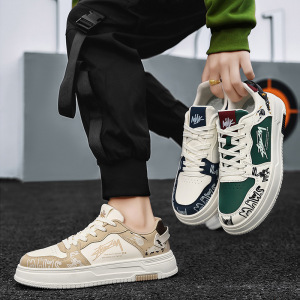 小白鞋男春季透气运动休闲小众设计感板鞋男百搭厚底增高男鞋潮鞋