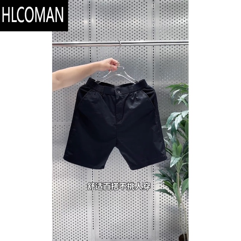HLCOMAN2025年夏季薄款外穿五分大裤衩男士时尚百搭休闲短裤男潮韩版