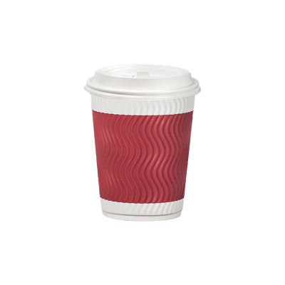 山之只 瓦楞杯咖啡杯 含盖280ml 个