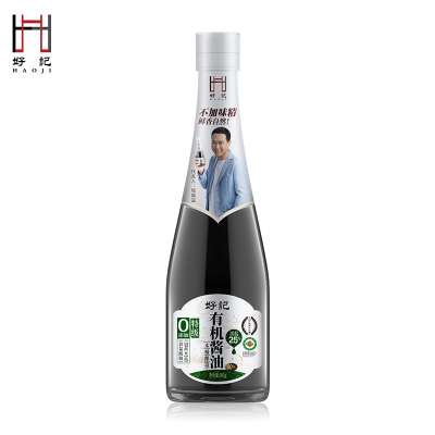好记减盐180天有机酱油590g儿童生抽酱油零添加木桶酿造红烧凉拌家庭装