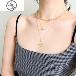 毛衣链多层叠戴欧美链条不规则个红长款2019年新款锁骨链项链 JiMi 现货