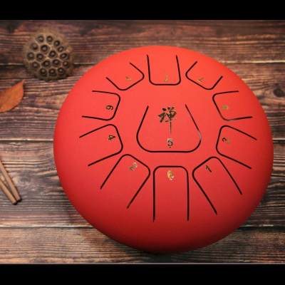 空灵鼓13音琴忘忧鼓儿童初学者手碟十二寸钢舌鼓禅音鼓色空鼓铜乐D调古筝古琴专用