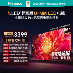 海信电视小墨E5Q Pro 55英寸 520分区U+MiniLED 信芯芯片消眩光柔光防眩屏 国家补贴55E5Q-PRO
