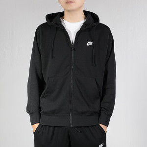 耐克(NIKE)男装外套新款训练运动健身休闲简约基础款舒适连帽夹克521574-010 ZP