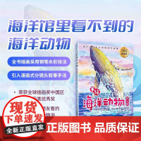 手绘海洋动物(修订版) 海洋百科全书 彩图绘本 海洋生物科普读物 海底世界科普百科全书 你不可不知的海洋之谜书籍