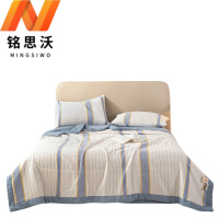 铭思沃夏凉被四件套180*200cm床 蓝条纹 套