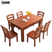 圣承启组合餐桌六椅1m张