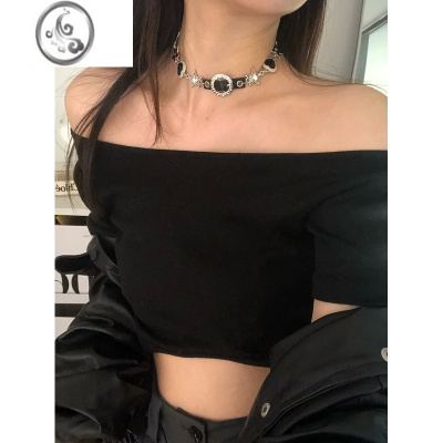 JiMiY2K黑钻朋克choker项链甜酷辣妹亚文化地雷系哥特重工小众设计亚