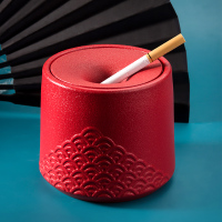 万控陶瓷防风烟灰缸DH-013长11cm,高10.8cm,径 8.2cm 容量600ml