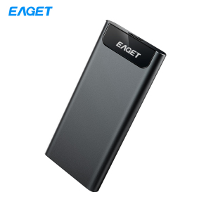 忆捷(Eaget)DG06移动固态硬盘2T type-c接口 商务简洁金属 黑色 2TB