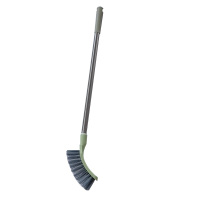 炯毅 马桶刷家用创意卫生间厕所无死角去污清洁刷不锈钢长柄刷 洁厕刷 方头 55cm*6cm 把