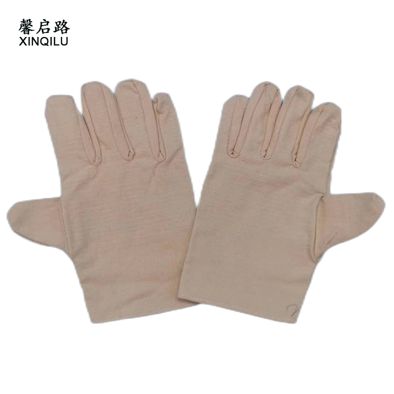 馨启路 32道黄甲帆布手套电焊手套 均码 (1双)