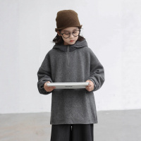 男童加绒连帽卫衣秋冬款新款加厚冬装儿童装冬季一体绒打底衫