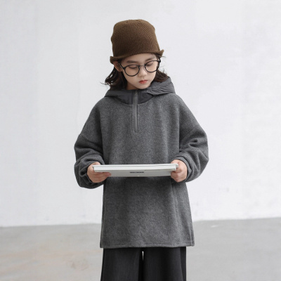 男童加绒连帽卫衣秋冬款新款加厚冬装儿童装冬季一体绒打底衫