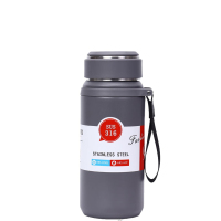 松道保温杯 大容量登山运动水壶水杯灰色600ML