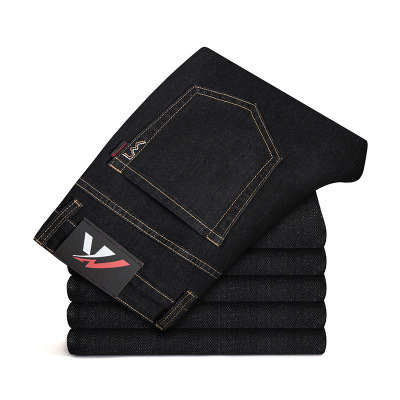 []新款秋冬牛仔裤男中年百搭简约弹力耐磨高品质商务男装