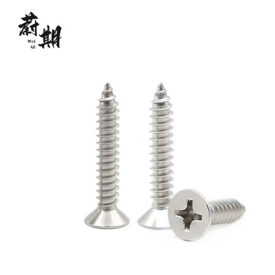 蔚期 不锈钢十字沉头自攻螺丝 M4*20 个