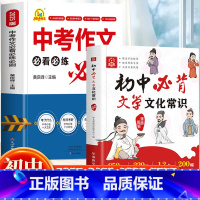 [2册]文学文化常识+中考作文 初中通用 [正版]2024版 初中必背文学文化常识文学常识积累大全导图版中国文学文化常识