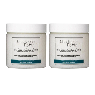 2件装|ChristopheRobin天然海盐舒缓头皮洁净霜洗发膏/洗发水250ml