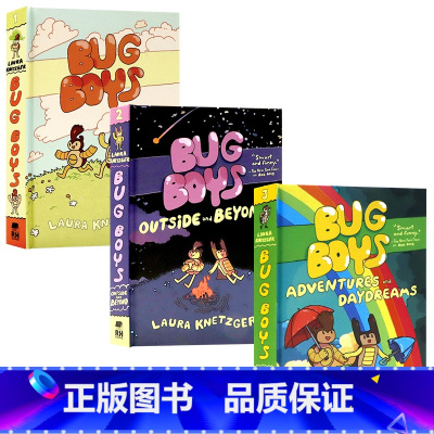 虫童系列3册合售 [正版]虫童系列123册英文原版 Bug Boys 儿童幽默全彩漫画桥梁章节课外读物精装进口书籍7-1