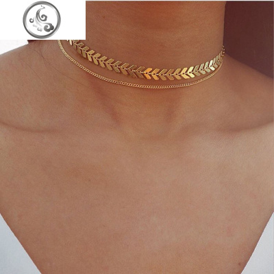 金属亮片项链 女短款锁骨链项圈欧美个性极简百搭时尚颈链脖子链 JiMi