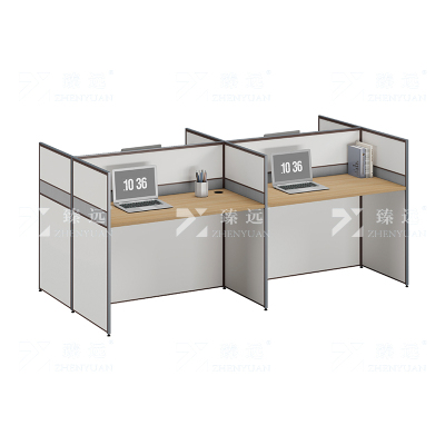 臻远 ZYGW-002职员桌办公桌屏风工作卡位对坐四人位