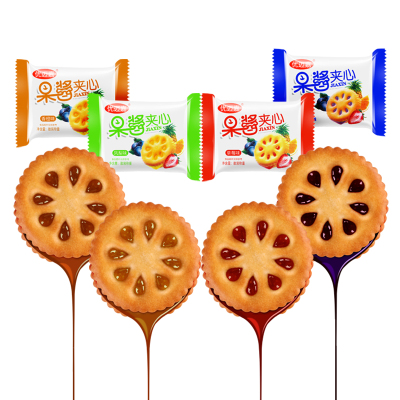 优迈嘉果酱夹心饼干250g多口味混合