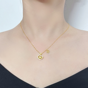 北京黄金女士日韩风格925银项链套装浪漫送恋人礼物