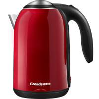 格来德(Grelide)D1701K烧水壶恒温家用电热水壶304不锈钢双层电水壶保温大容量1.7L开水壶防干烧 红色