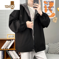 YANXU男士外套潮牌男款港风连帽假情侣工装夹克感潮流百搭